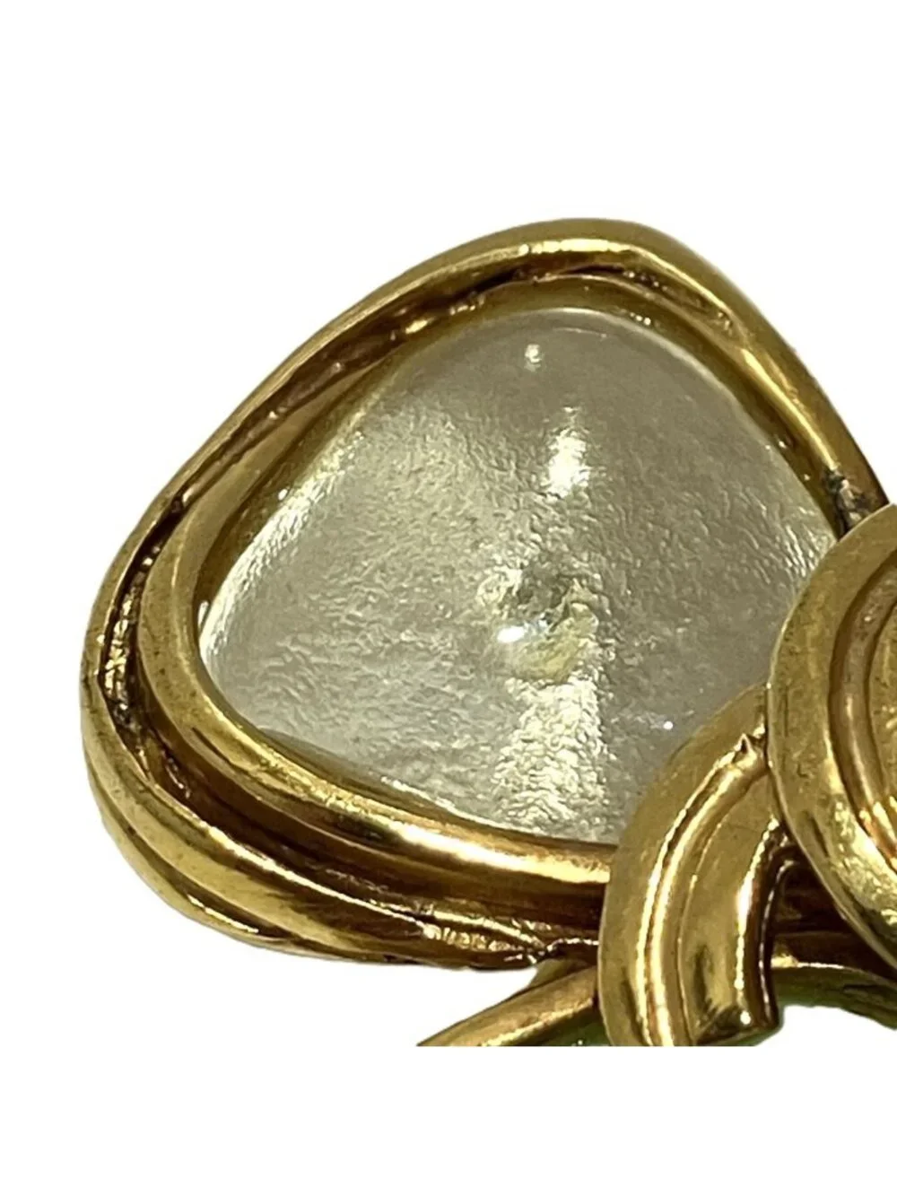 Chanel CC Logo Clover Color Stone 96P Brooch